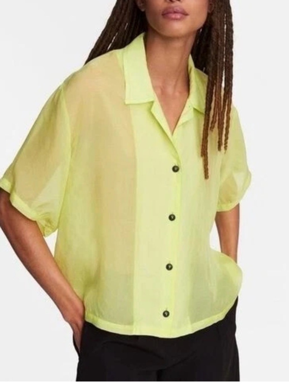NEW Rag & Bone Lime Reed Shirt size Small